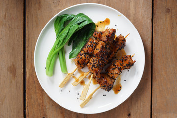 sesame beef skewers