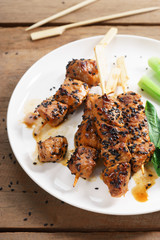 sesame beef skewers
