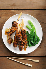 sesame beef skewers