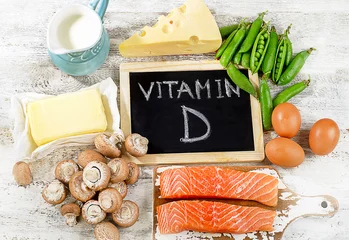 Fotobehang Foods rich in vitamin D. © bit24