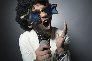 Flashy uncle has been singing