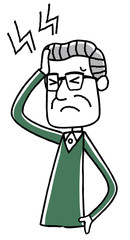 シニア男性：頭痛
