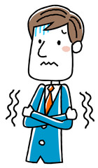 ビジネスマン：寒気
