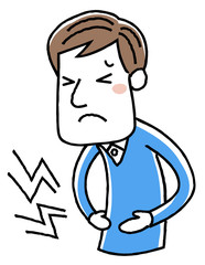 若い男性：腹痛
