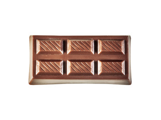 Children's toy a plastic, chocolate isolated on white