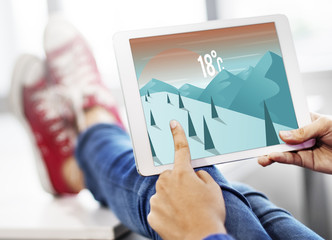Weather Season Weather Forecast Application Concept
