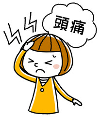女の子：頭痛
