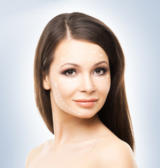 Naklejka premium Portrait of a beautiful, young and healthy woman