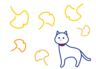 銀杏　白猫