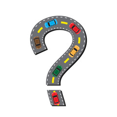 road in the form of a question mark