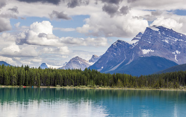 Naklejka na ściany i meble Banff National Park, Bow Lake in the Canadian Rockies,
