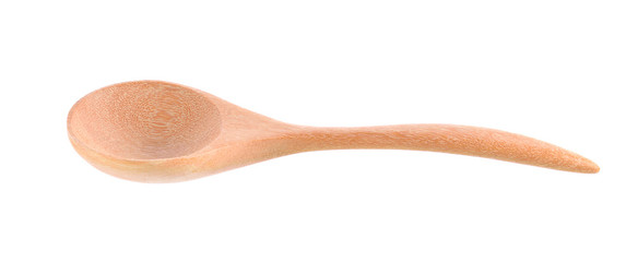 Wooden spoon on White background