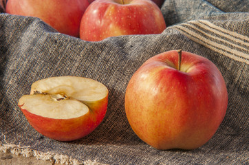 Sweet apple with slice