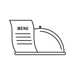 thin line dish and menu icon