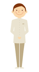 リゾートホテルマン　男性　働く人々　イラスト　