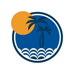 Fototapeta na wymiar Holiday logo landscape vector