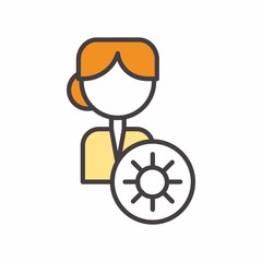teacher logo icon vector
