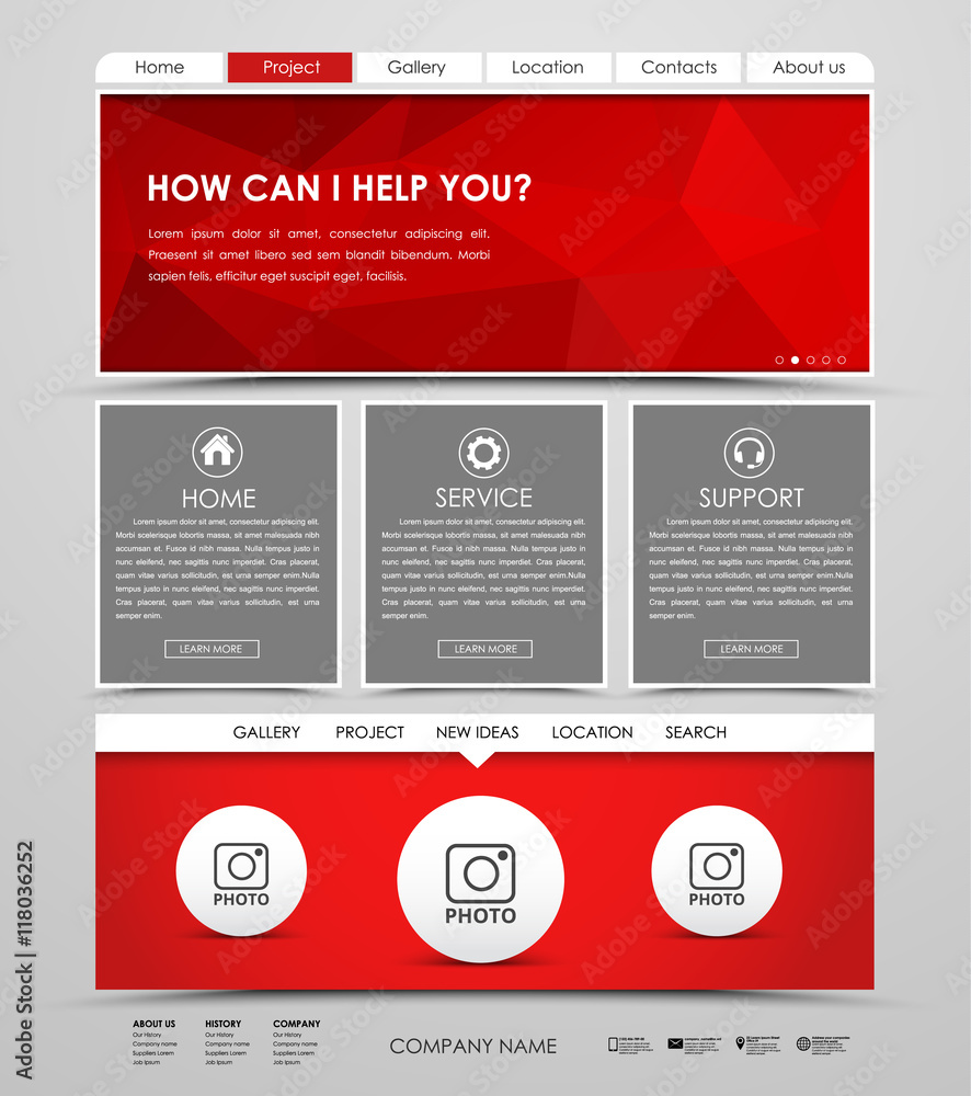 Poster template web site