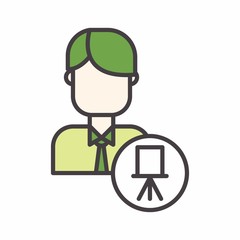 teacher logo icon vector
