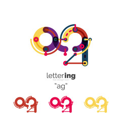 Obraz premium Alphabet letter font logo business icon