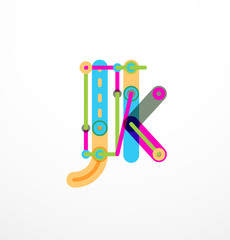 Abstract line design letter logo