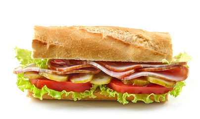 sandwich with meat and vegetables