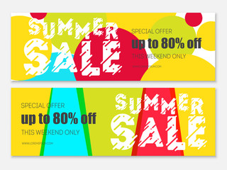 Naklejka premium Summer sale template