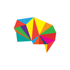 brain logo icon vector