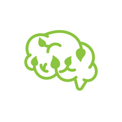 brain logo icon vector