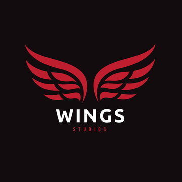 Wings Logo, Eagle wing logo,bird symbol,freedom logo, Sport logo,vector logo template.