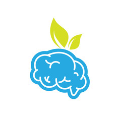 brain logo icon vector