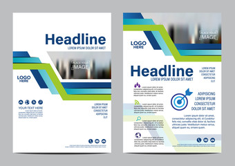 Blue Brochure Layout design template. Annual Report Flyer Leaflet cover Presentation Modern background. illustration vector in A4 size