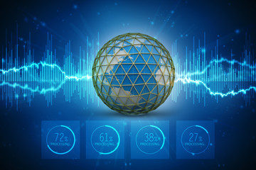 globe internet connecting,3d illustration