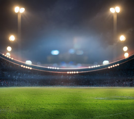 lights at night and stadium