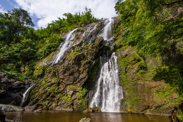 Fototapeta na wymiar Klonglan waterfall,Khlong Lan National Park.