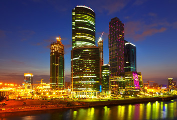 Fototapeta na wymiar skyscrapers of Moscow city