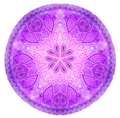 Watercolor mandala. Decor for your design, lace ornament. 