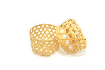 Native asian style bamboo Bamboo coasters, natural wickerwork