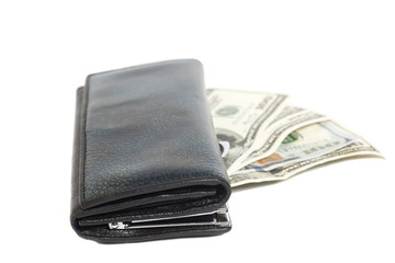 Wallet with dollars