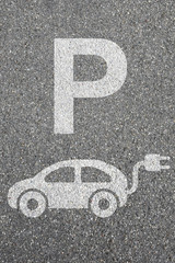 Parkplatz Elektro Auto Elektroauto parken Fahrzeug Umwelt umwelt
