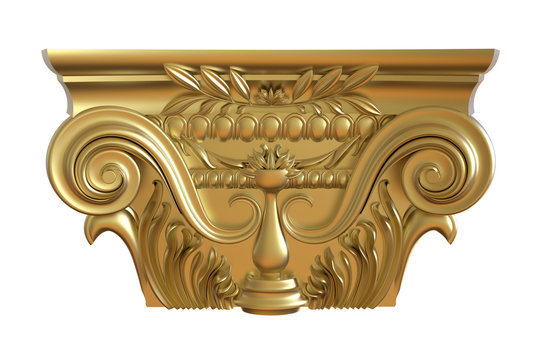 Classical Gold Column Pedestal