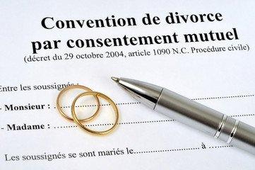 Convention de divorce par consentement mutuel 
