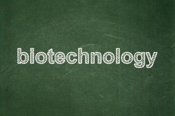 Obraz premium Science concept: Biotechnology on chalkboard background