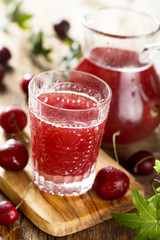 Homemade cherry horchata