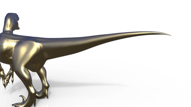 Velociraptor front view 3d rendering