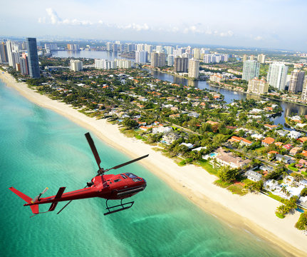 Helicopter tour over Miami Beach