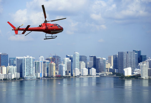 Helicopter tour over Miami