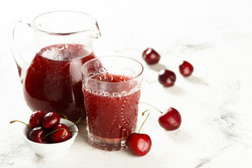 Homemade cherry horchata