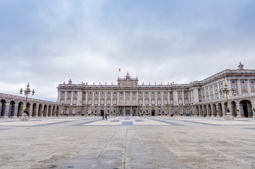 Fototapeta na wymiar The Royal Palace of Madrid, Spain.