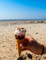 Sommer Eis am Strand